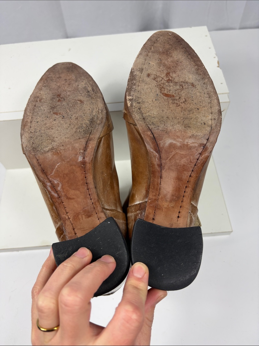 Freebird by Steven Joey Booties in Camel. - Picture 15 of 16